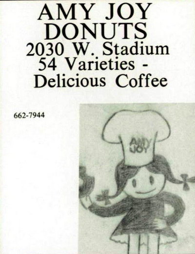 Amy Joy Donuts - 1977 Ad (newer photo)